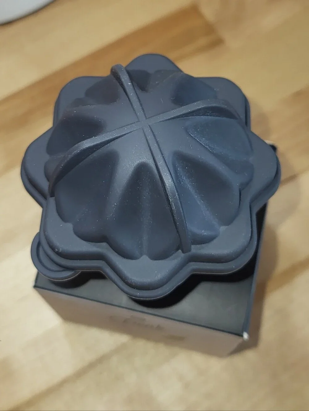 W&P Ripple Sphere Cocktail Ice Mold - Black Silicone